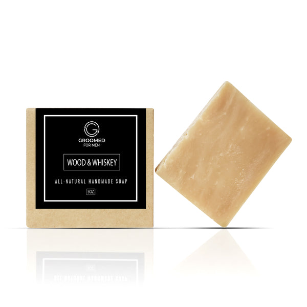 wood & whiskey natural soap